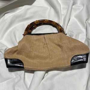 Cute Bamboo Handled Purse